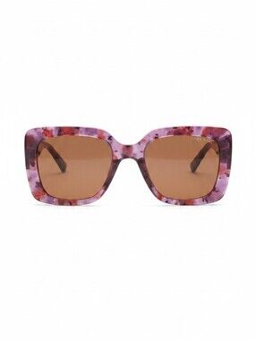 NWT Lane Bryant Pink Floral Square Sunglasses with Brown Lenses With Dust Bag